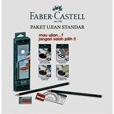 

PAKET UJIAN STANDAR PENSIL 2B FABER CASTELL