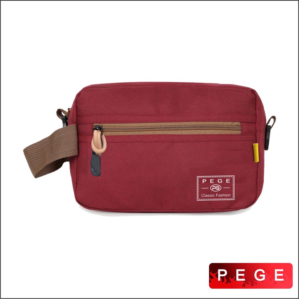 Tas Selempang Bahu Pria Multifungsi Bisa Slingbag Dan Pouch Model Simpel Kasual - PG 8894