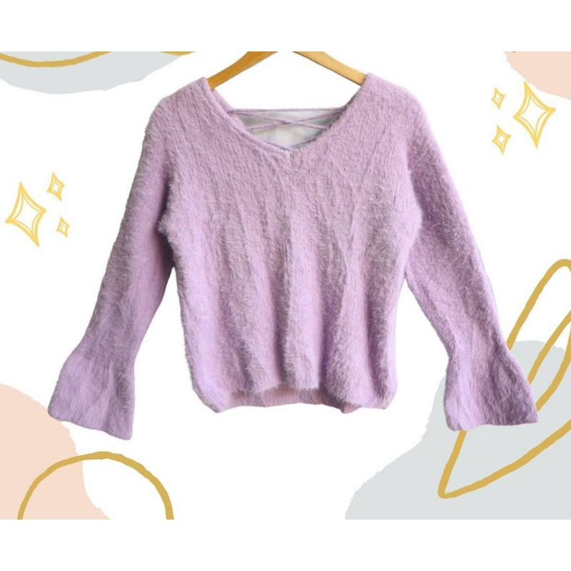 sweater fuzzy lilac