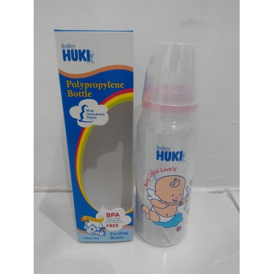 Botol susu bayi Huki deluxe PP HQ 250 ml dot ortho gepeng bpa free #256