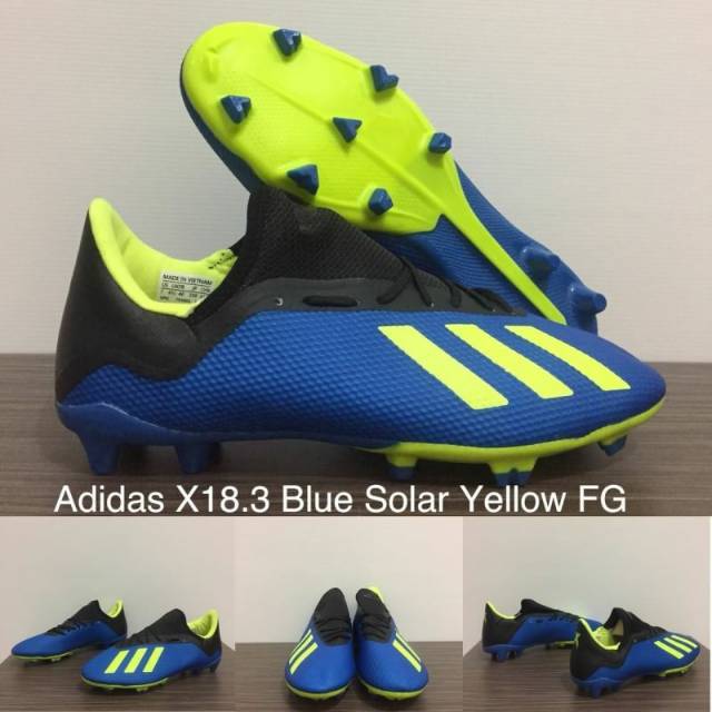 Adidas X18.3 Blue Solar Yellow FG
