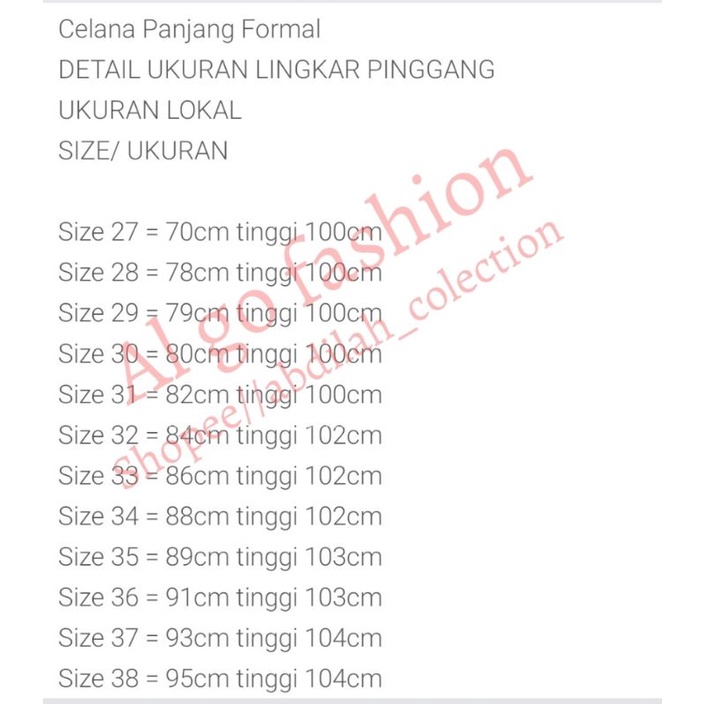 CELANA BAHAN KANTOR SLIM FIT