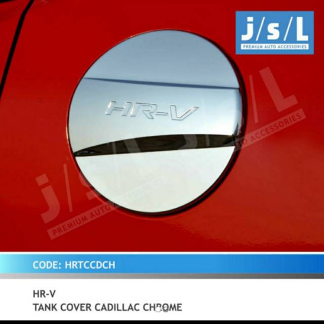 Tank cover/ tutup tangki bensin mobil HRV model Cadillac Hitam &amp; Chrome jsl