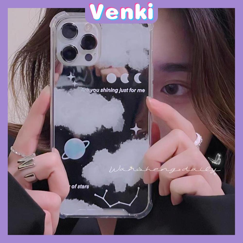 iPhone Case Acrylic HD Mirror Airbag Shockproof Protection Camera Cloud Moon Planet Starry Sky Compatible For iPhone 11 iPhone 13 Pro Max iPhone 12 Pro Max iPhone 7 Plus iPhone xr