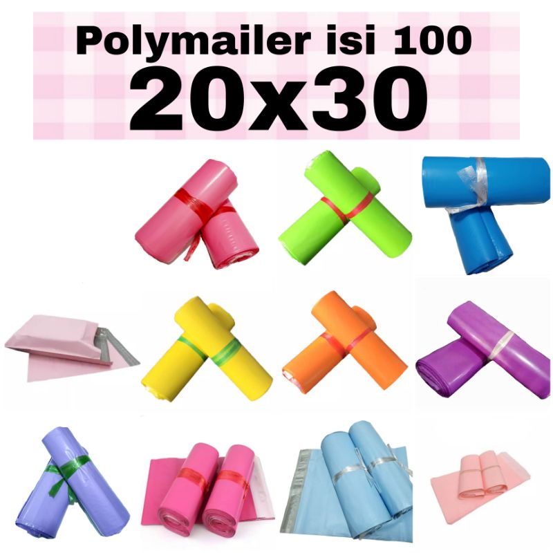 

(100 pcs) Polymailer Plastik Packing 20x30