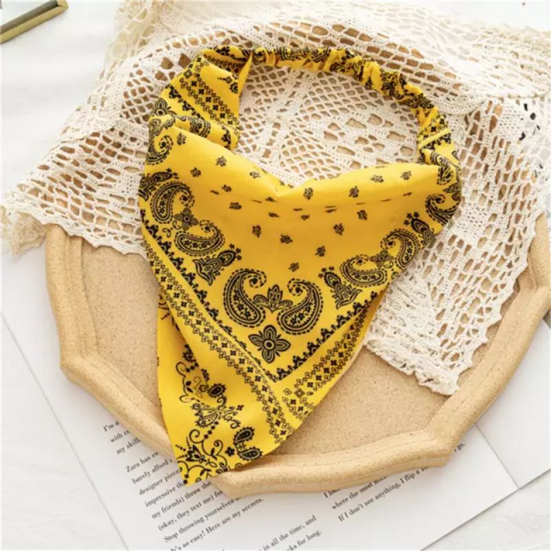 Bandana Lebar Kain Segitiga / Bandana Triangel Segitiga / Bandana korean hitz / Bando Bandana Style Korea