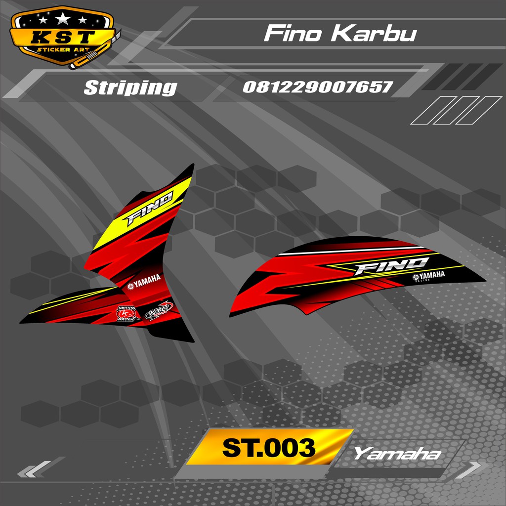 Striping Fino Karbu - Sticker Striping Yamaha Fino Karbu. ST 003