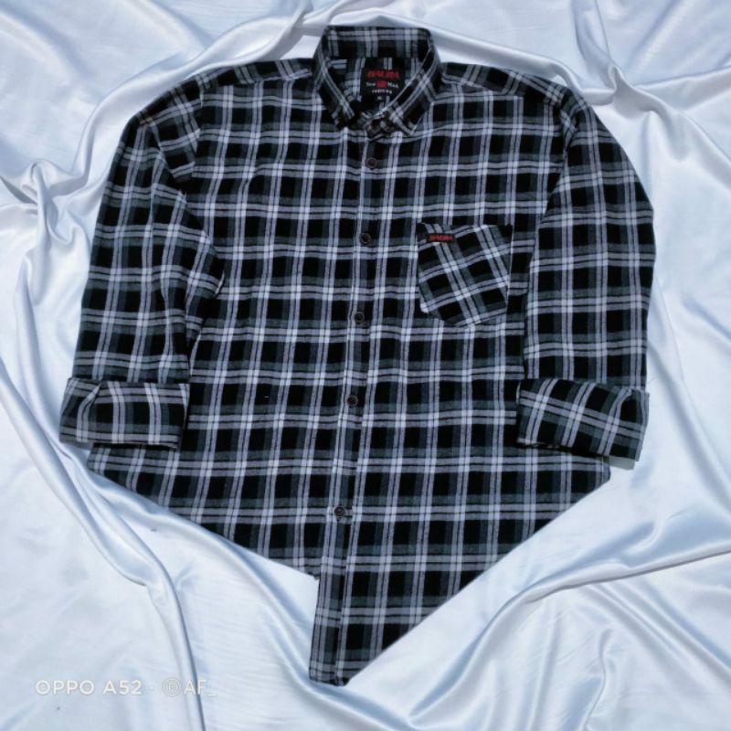 kemeja flanel pria/wanita kemeja flanel woll import
