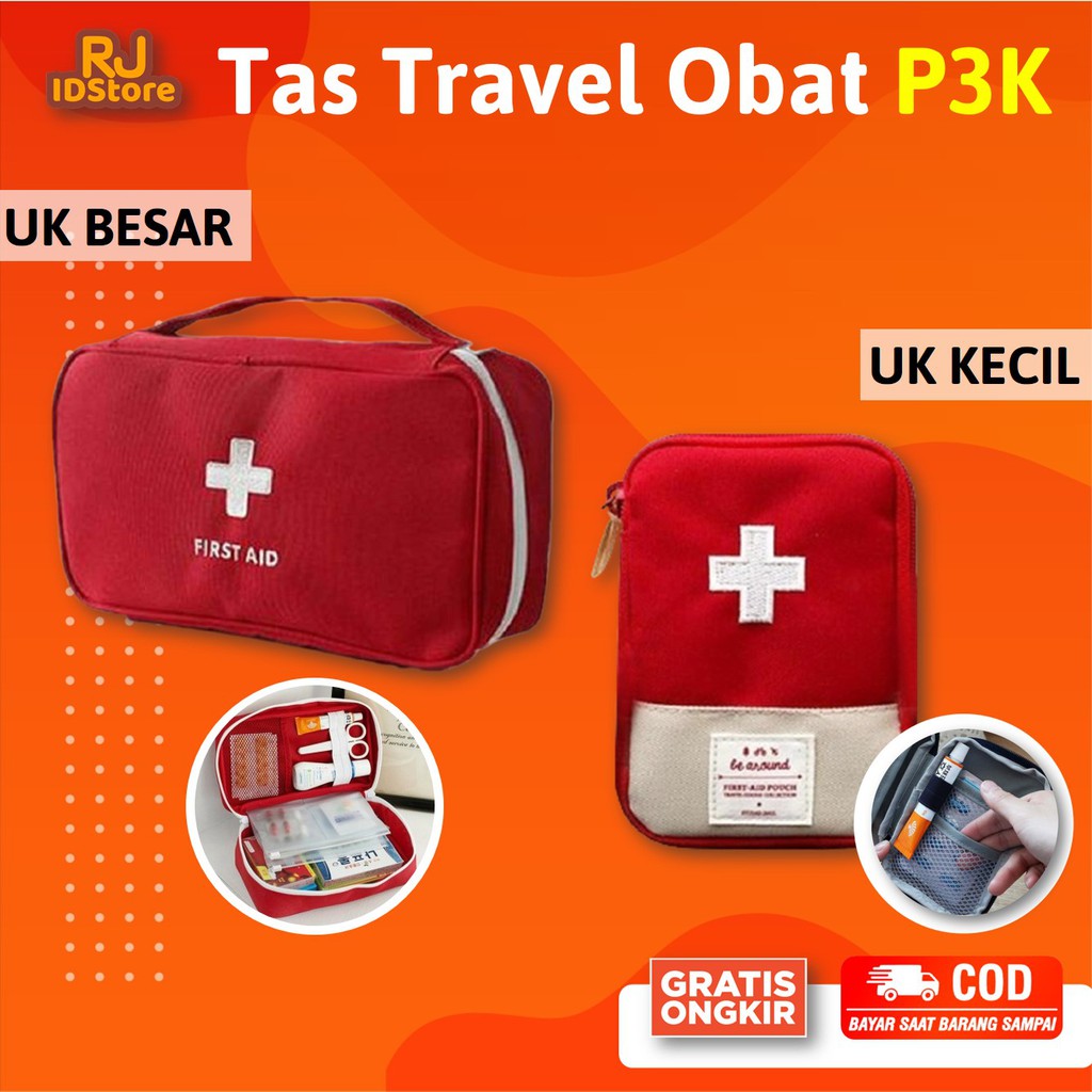 (Original) Tas Medis Tempat Obat P3K Mini Tas Obat Travel Kotak P3K Mini Exp Lama Termurah