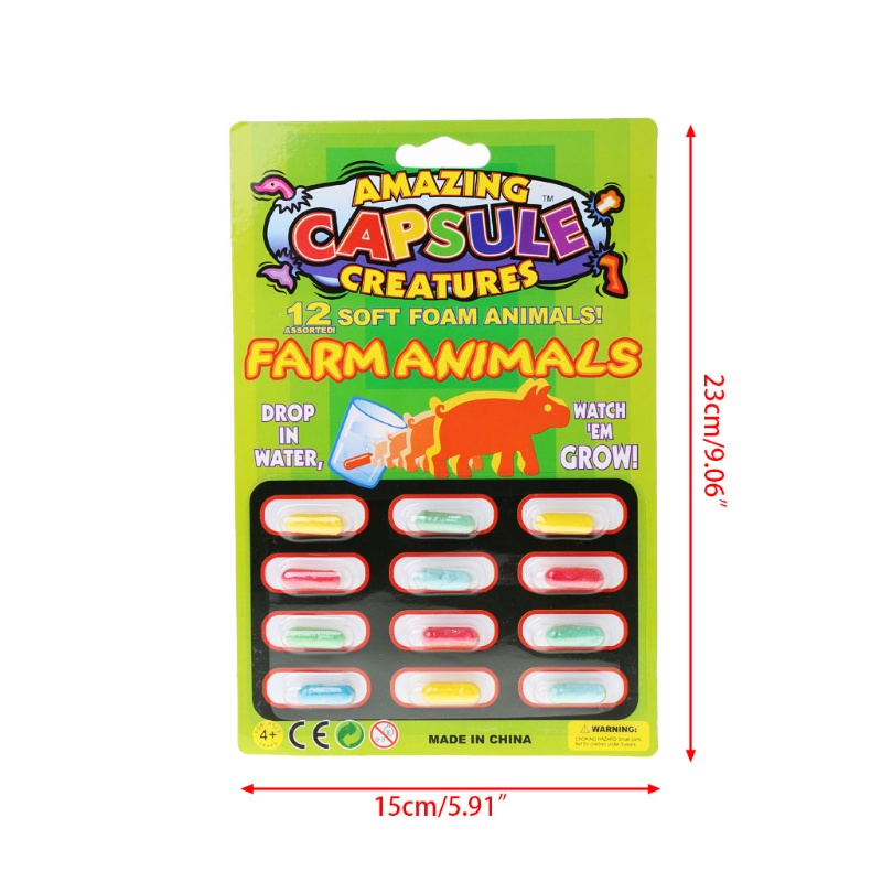 Mary 4pcs Lembut Grow Kapsul Animals Fidget Cognition Toys Novelty Magic EVA Animal Figurine Mainan Untuk Anakanak Mandi