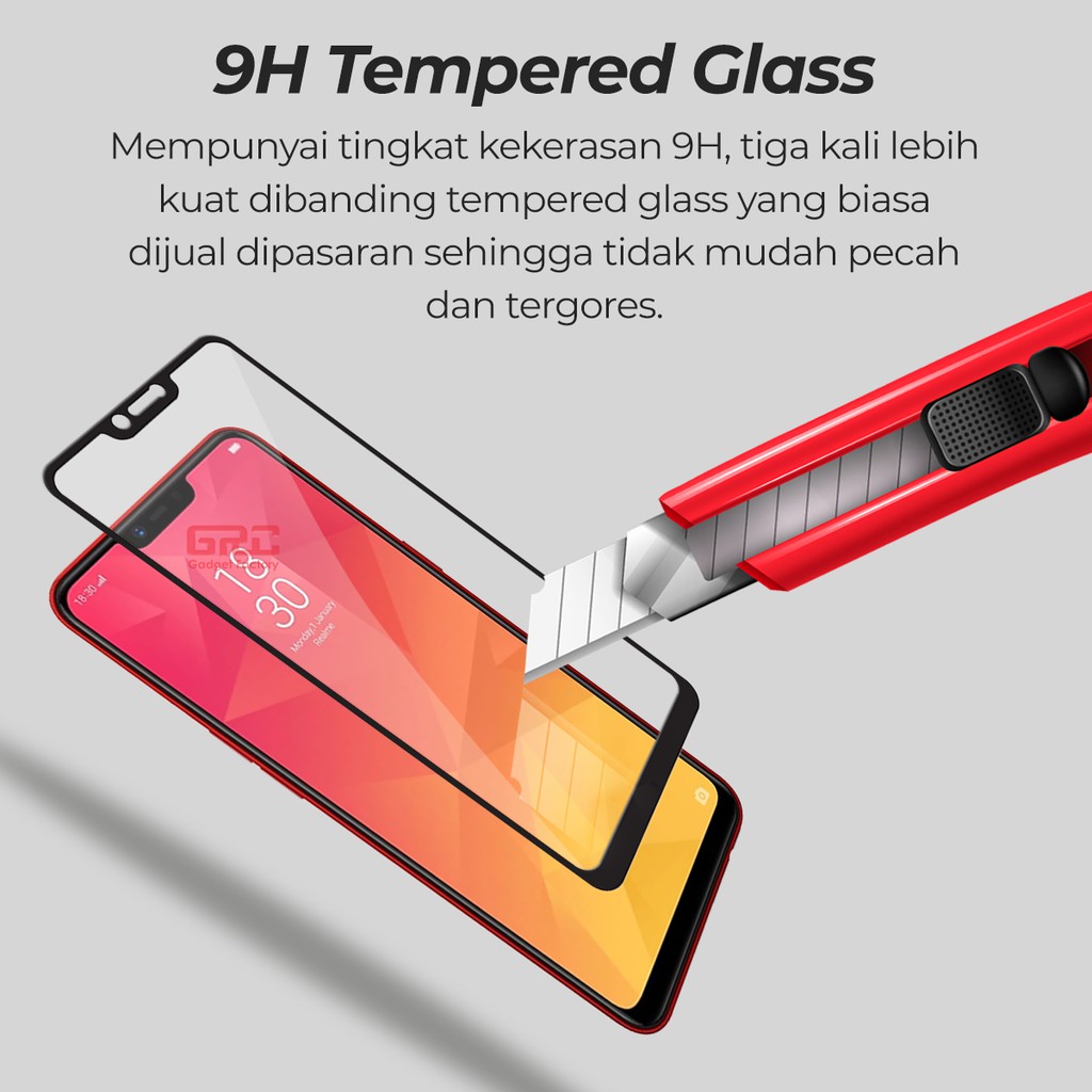 Tempered Glass Realme 2 HOGO Full Cover Anti Gores Kaca