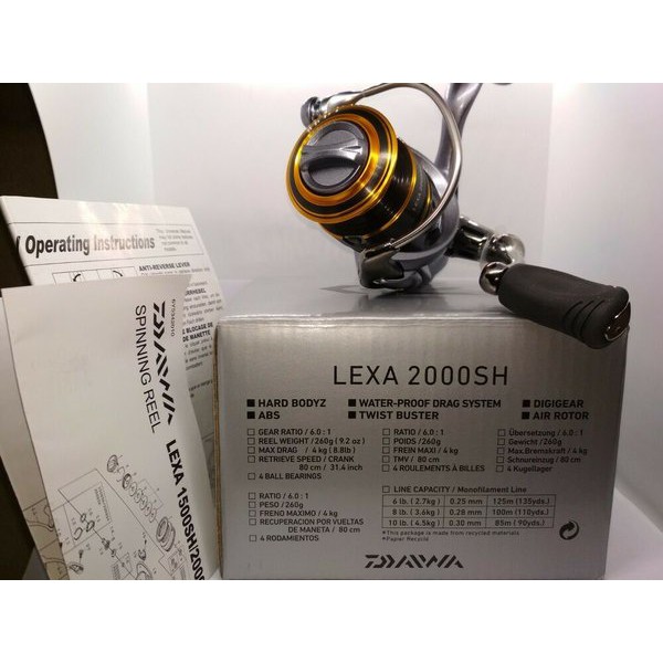 Alat Pancingan Rell Rel Pancing Reel Daiwa Lexa 2000SH 4 1bb - Reel Spinning Pancing Katrol Pancing