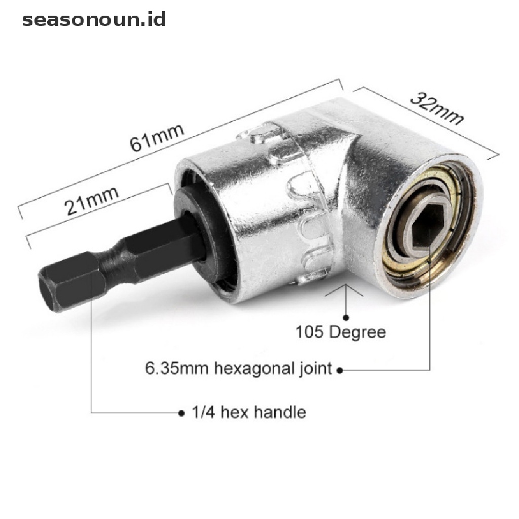 Obeng Ekstensi Magnetik 105 Derajat 1 / 4 Hex Shank Angle Driver