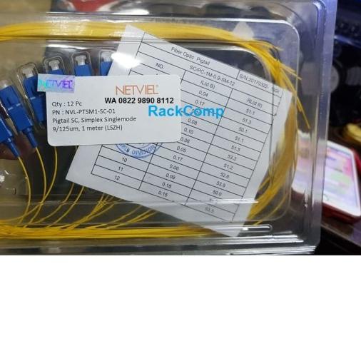 ❉ NETVIEL NVL-PTSM1-SC-01 Pigtail SC Fiber Optic simplex Single Mode 1m ☃