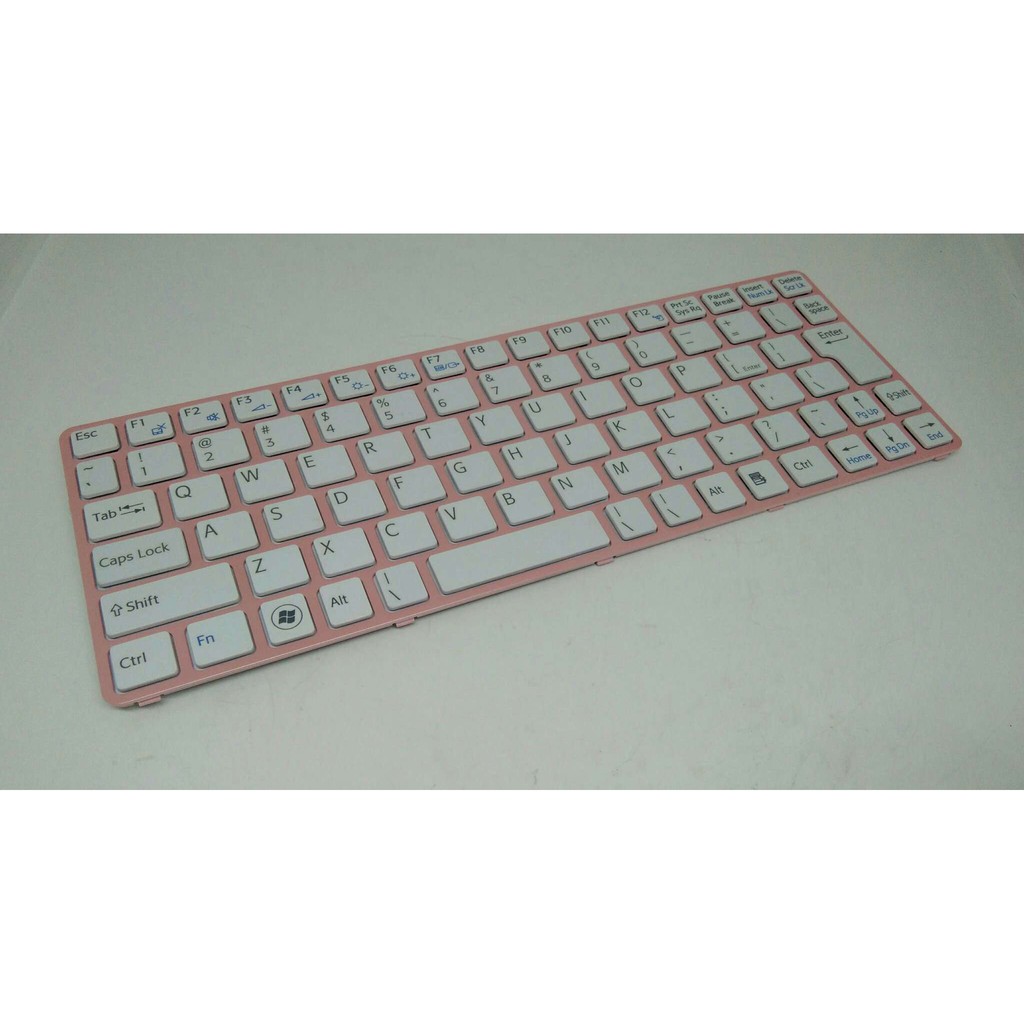 Sony Laptop Keyboard Vaio SVE11 Series White - Pink Frame