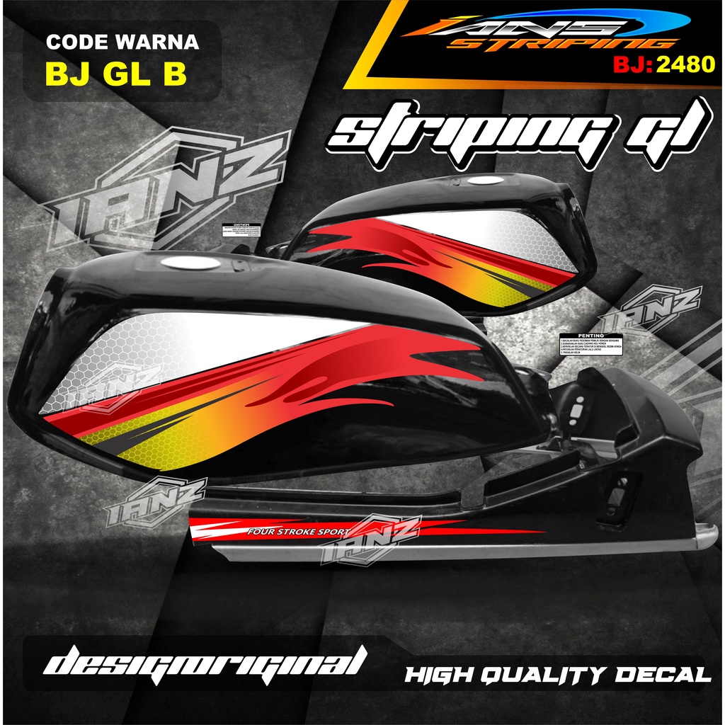 STRIPING COSTUM VARIASI GL MAX / STIKER GL MAX / STRIPING GL PRO / STIKER MOTOR GL TERBARU / VARIASI STIKER GL 100