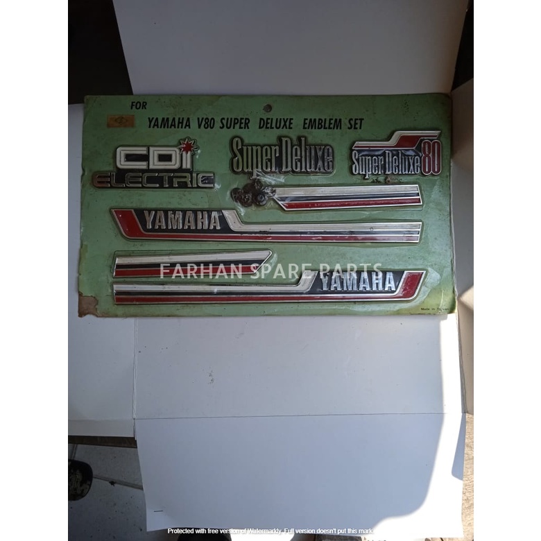 EMBLEM SET YAMAHA V80 SUPERDELUXE