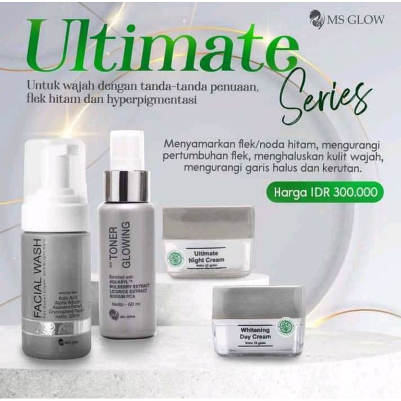 Skincare Paket Ultimate Ms Glow Original Tangerang free gift Member resmi ber ID card