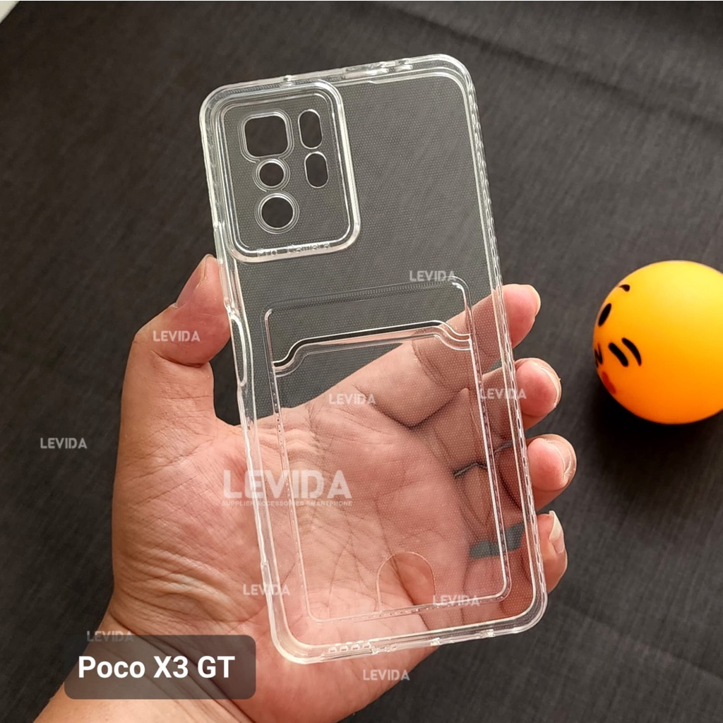 Case Slot Kartu / Card Case Bening Poco X3 GT Poco M5 Poco X3 NFC Poco X3 Pro Poco X4 Pro 5G