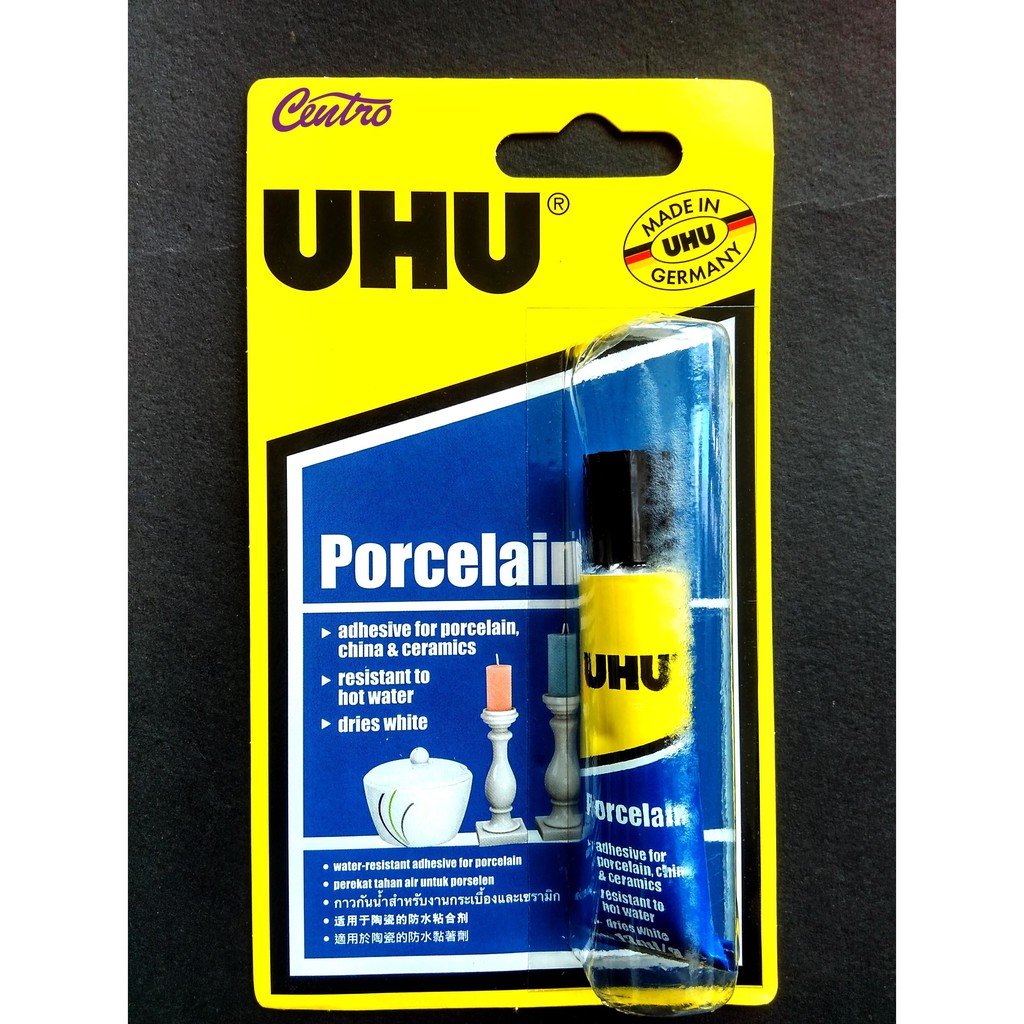 UHU Porcelain 13 Ml / Lem Porselen Guci Marmer Keramik