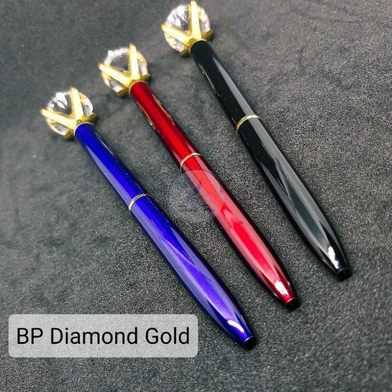 

Pen Metal Unik BP Diamond Gold Color, Bolpen Besi Cantik Berlian,Ballpen Fancy Bisa Grafir nama Logo