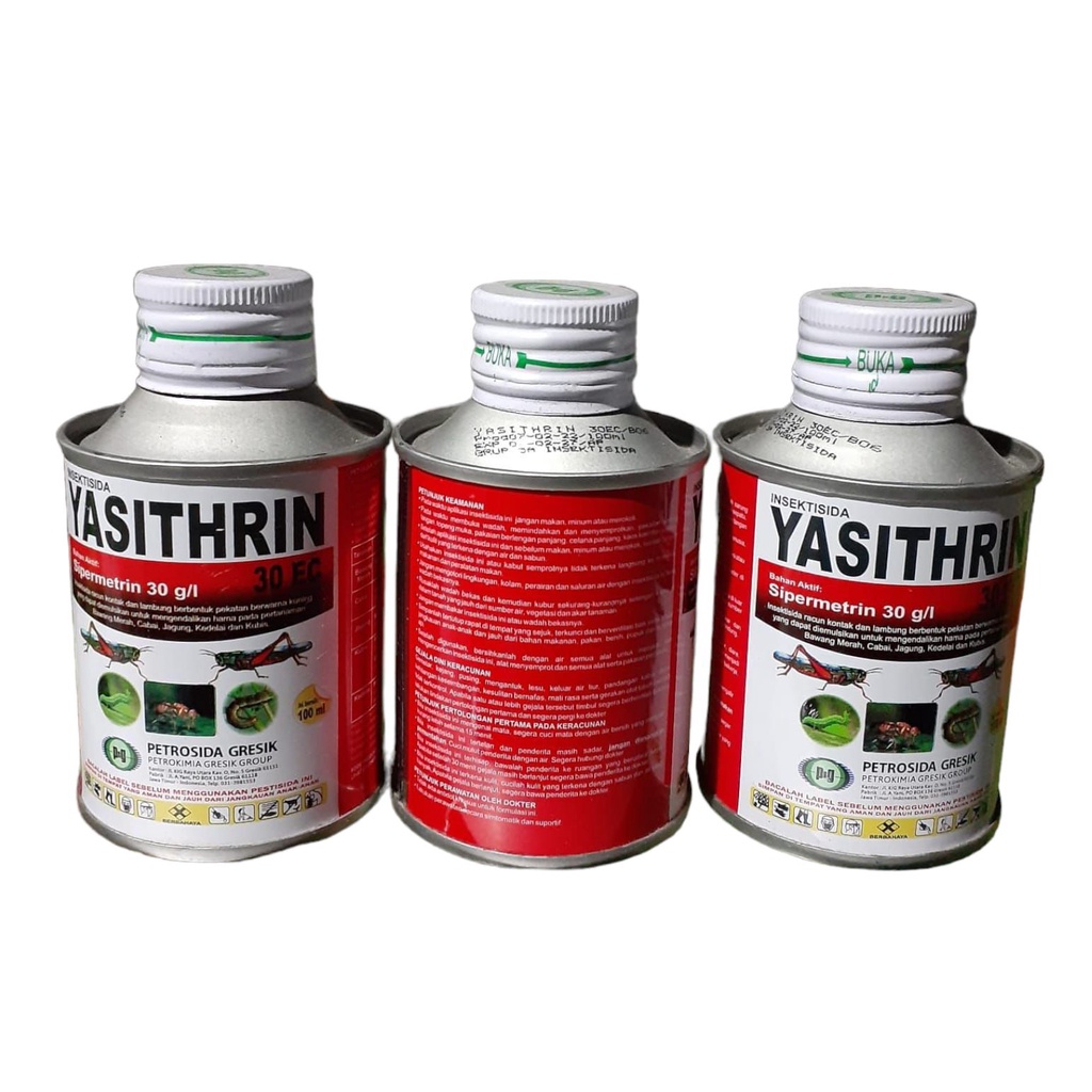 insektisida hama ulat YASITHRIN 30 EC 100 ml Sipermetrin 30 g/l 100% Original