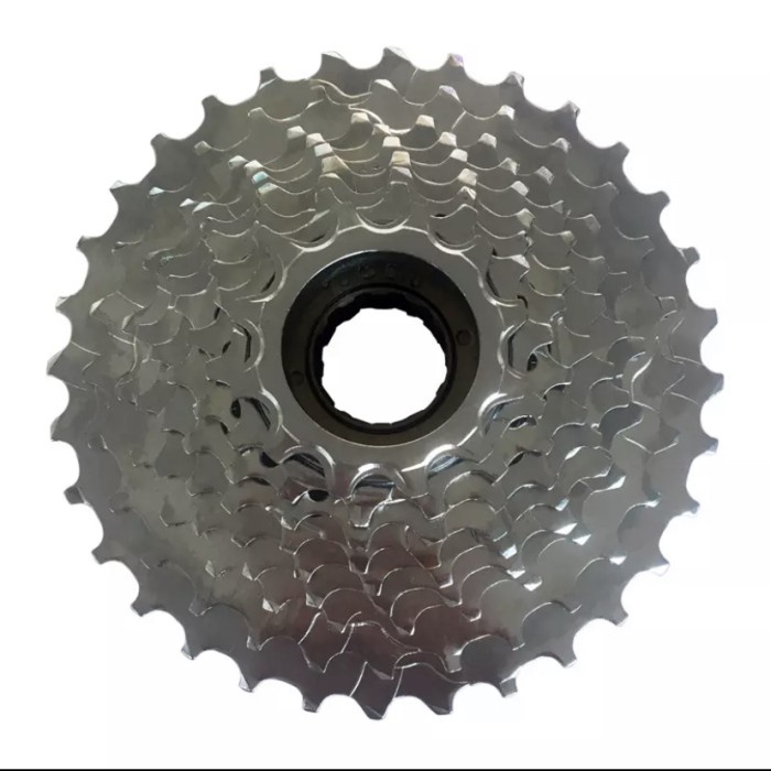 Sprocket Drat ulir 8 Speed 13-28T Bicycle Freewheel warna Chroom