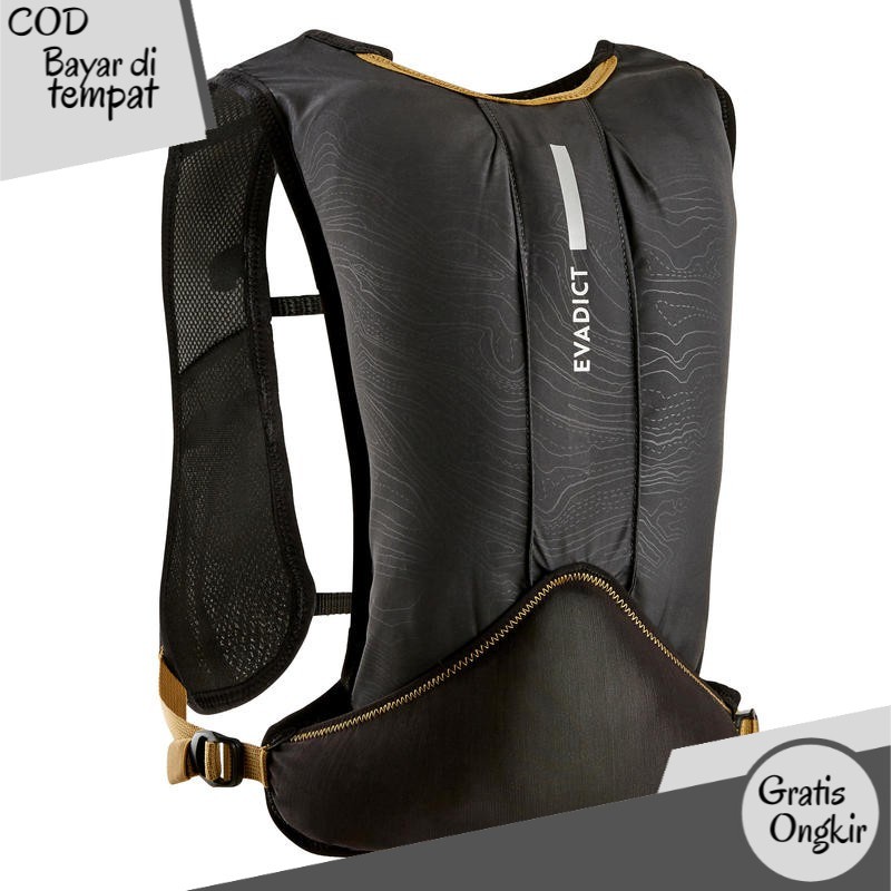 Decathlon Kalenji Vest Lari Jogging Trail Evadict Black Bronze 5L Hydration - 8555358 TN2