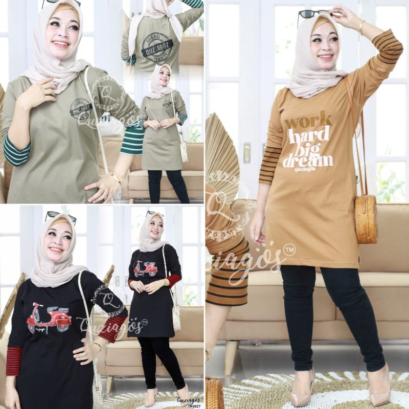 TUNIK KAOS PREMIUM LENGAN PANJANG ORIGINAL BY QUZIAGOS
