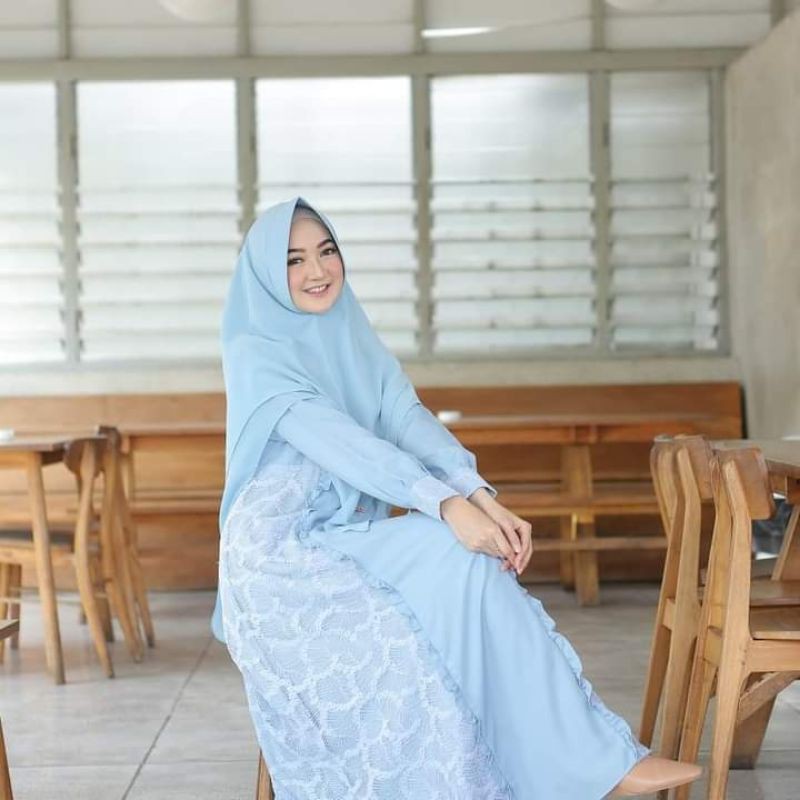 gamis brukat zafina drees attin