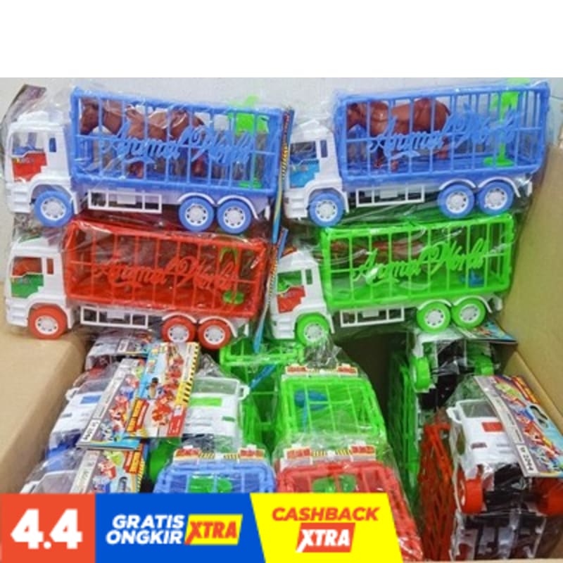 SUPER PROMO MAINAN ANAK MOBIL MOBILAN TRUCK ANIMAL WORLD ST2044 TERMURAH