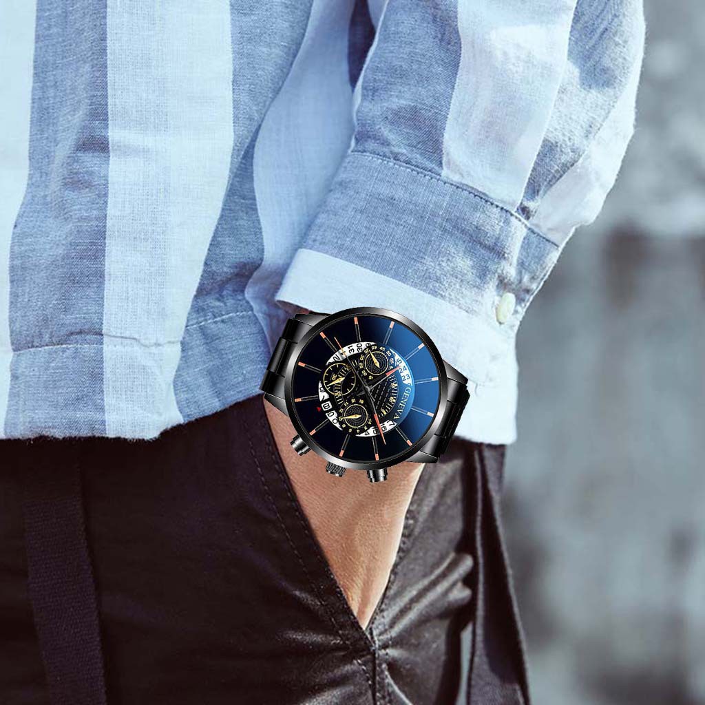 COD✅ Jam Tangan Pria Bisnis Mewah Gaya Kasual Import Aksesoris Arloji Watches Pria Sporty Anti Air Waterproof Kalender Tanggal Aktif Bercahaya Sangcakra- JG11