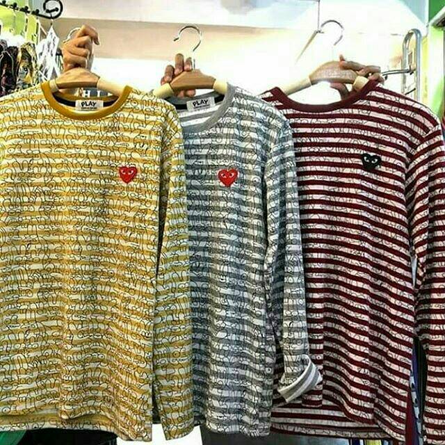 KAOS PLAY CDG SALUR MOTIF KARTUN ORIGINAL PREMIUM IMPORT BANGKOK - LENGAN PANJANG