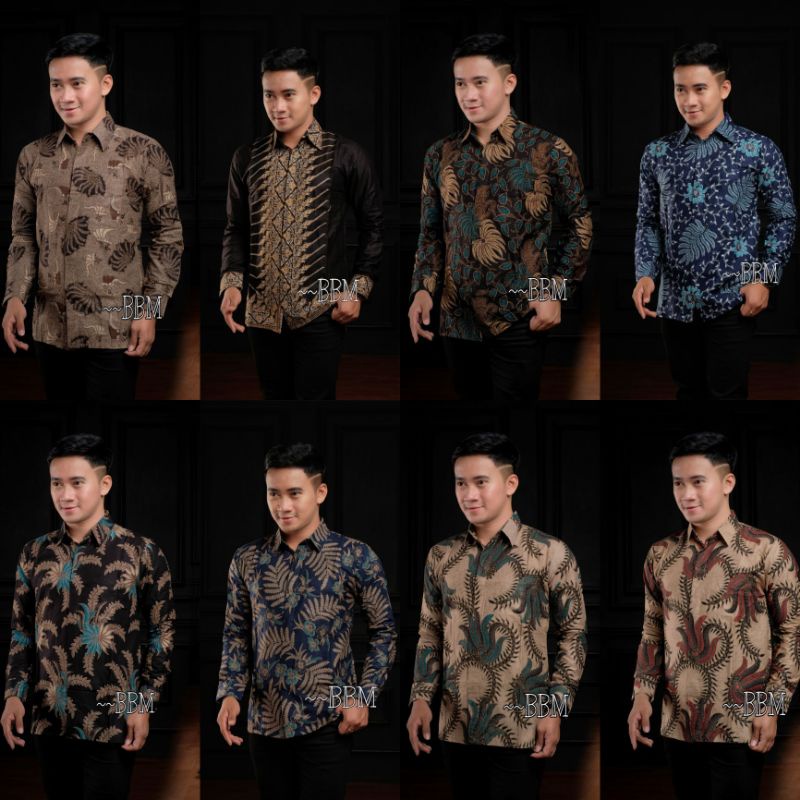 BAJU BATIK PRIA REGULER MODERN LENGAN PANJANG OB 514 SIZE M L XL XXL XXXL BATIK PRIA KANTOR