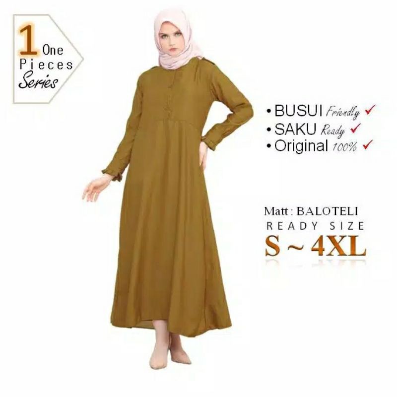 Seragam PEMDA Terlaris Baju Gamis PNS ASN Dark Khaki Terbaru Polos Wanita Busui Murah Kerja Dinas