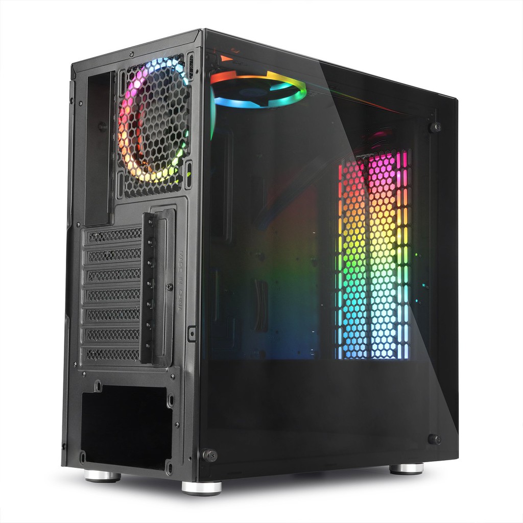 Redragon PC Case RGB 2 Fan GC-608 SteelJaw - Casing Komputer Gaming