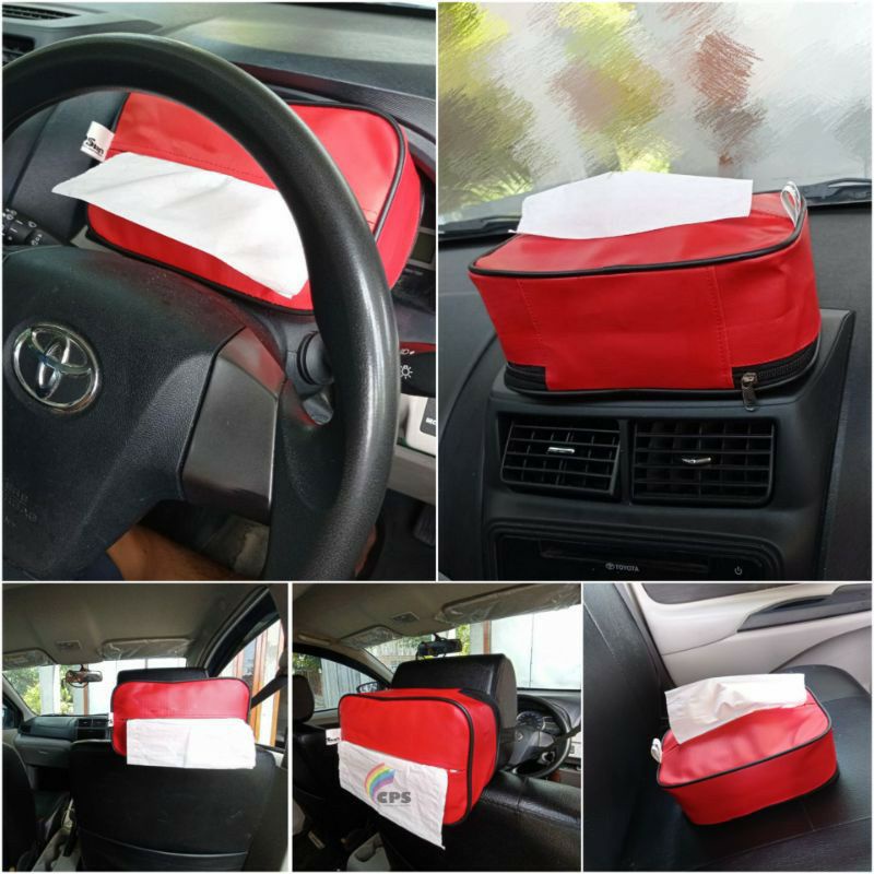 Tempat Tisue Tisu Ruangan Mobil Gantung Sun Visor Headreas Jok Mobil