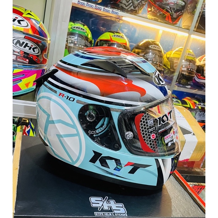 KYT R10  Aquamarine flat visor