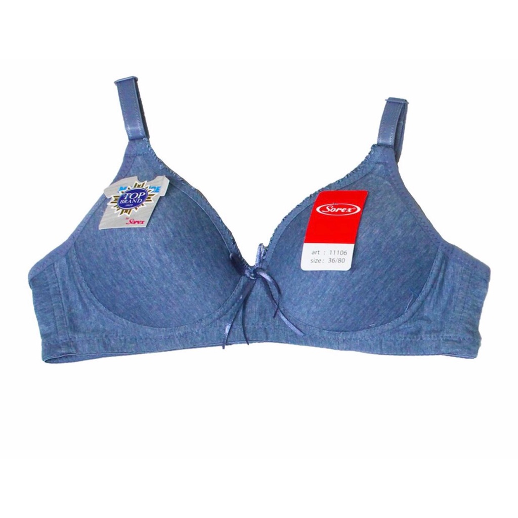 Bra SOREX BH 11106 Melange Collection - BH Tanpa Kawat -  BUSA TIPIS TANPA KAWAT DUA PENGAIT - BAHAN KATUN MELANGE COLLECTION SIZE 34 36 38 40 ARA98STOREBra Sorex Tanpa Kawat 11106 Busa Tipis Kait 2 Bh Sorex Cup Kecil 34-40 Best Seller