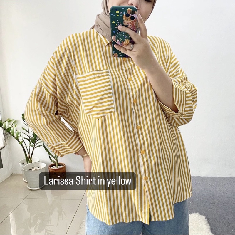 NEVAA.ID | LENGAN 3/4 - LARISSA SHIRT  (BUSUI FRIENDLY / OVERSIZE)