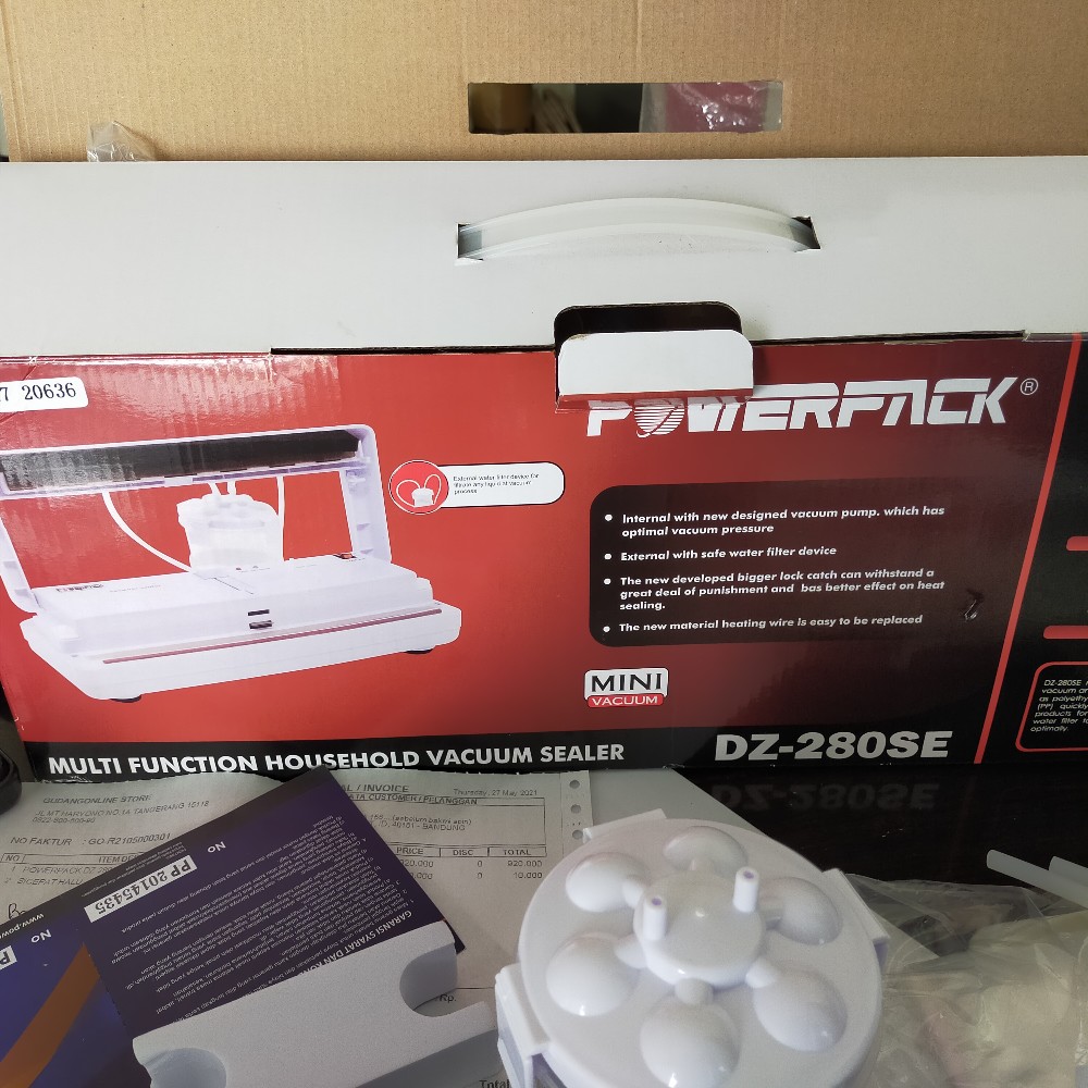 Powerpack Dz-280se Vacuum Sealer Mesin Pengemas Vakum Makanan Basah