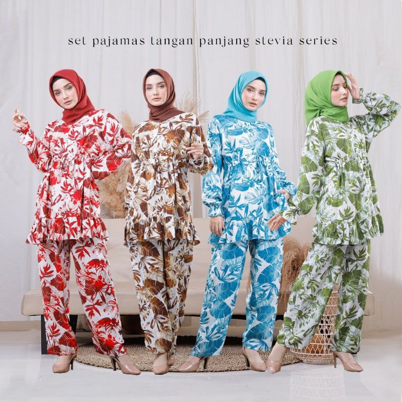 SETELAN PAJAMAS TANGAN PANJANG STEVIA