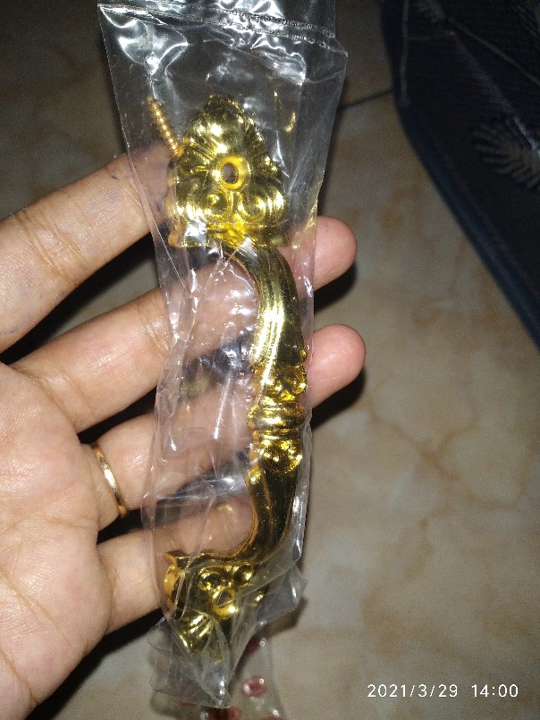 Handle Tarikan Meja Laci Lemari Chrome Emas Antik