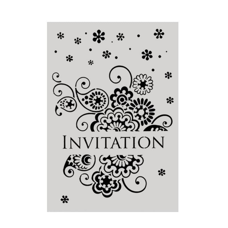 Plastic Stencil - Invitation Pattern (29,5x21,0cm)