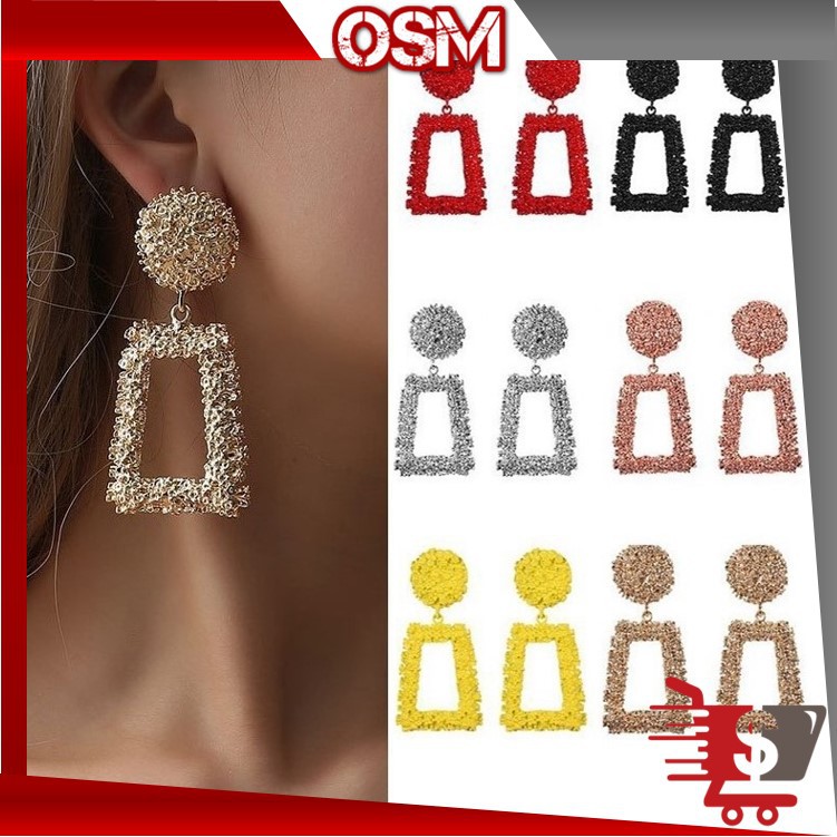 OSM - F534 Anting Ala Korea / Anting Panjang / Anting Paduan Trapesium Anting / Aksesoris Fashion