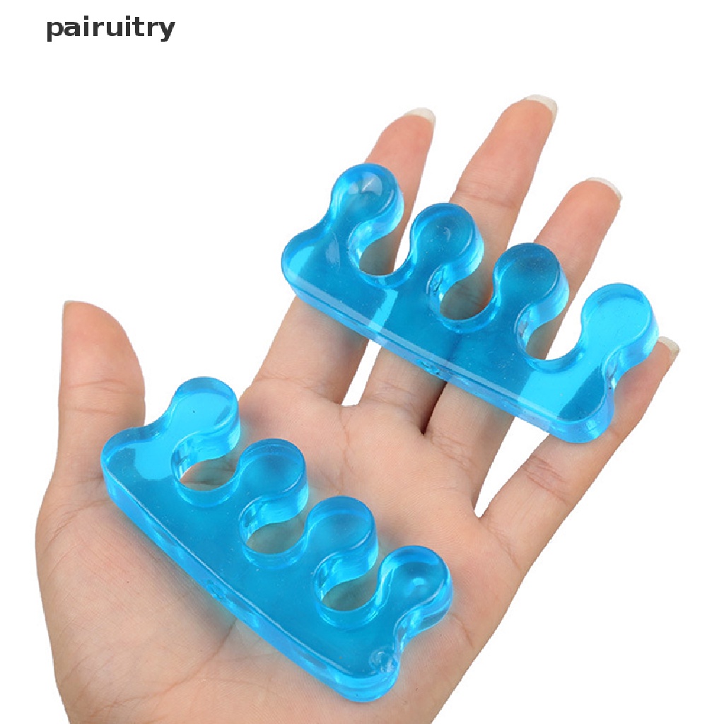 Prt 2Pcs Separator Jari Kaki Bahan Silikon Lembut Flexible Untuk Manicure / Pedicure PRT