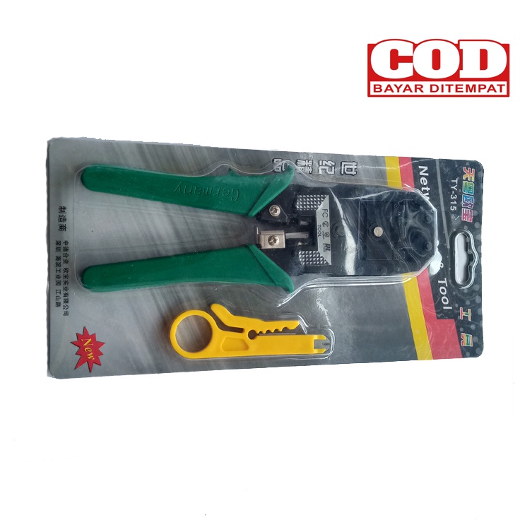 TIFAKA - TANG TANK CRIMPING CREMPING ALAT TOOL TOOLS 3 LUBANG RJ45 DAN RJ11 KABEL JARINGAN LAN