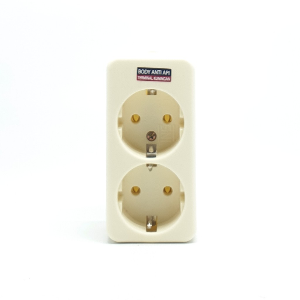 @24 Pcs (1 Kotak) LY-902 Loyal 2 Lubang (Tanpa Led &amp; Kabel) / Stop Kontak Arde 2L / OB Stop Kontak /