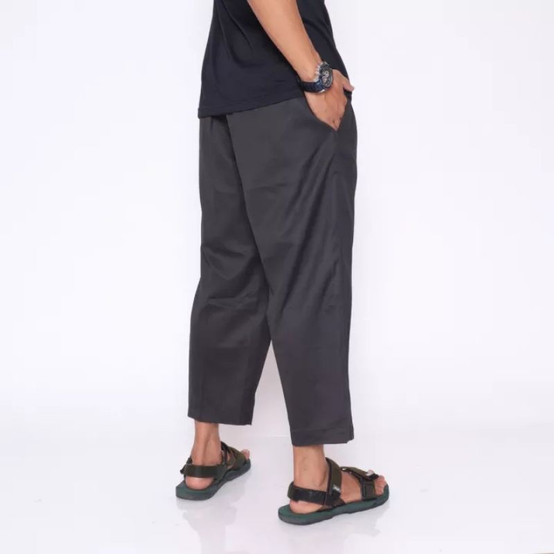 ZAJA - Celana Sirwal Kasual Harian &amp; Taraweh / Ankle Pants Pria Dewasa / Celana Pangsi Muslim Kasual Pria Dewasa / Celana Sholat 3/4 Harian / Long Pants Kasual / Bawahan Baju Koko / Kurta / Fashion Muslim