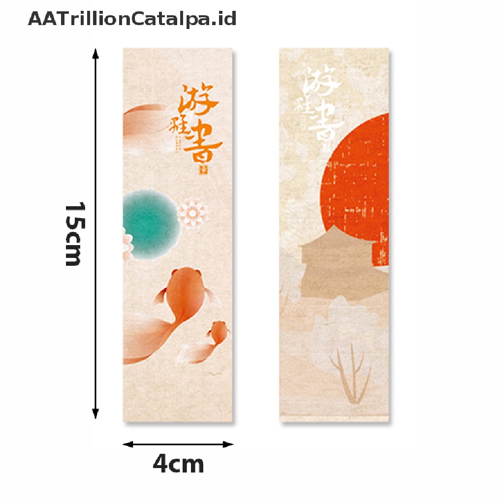 Aatrillioncatalpa 30Pcs / Pak Pembatas Buku Gaya Jepang Retro Vintage Untuk Sekolah